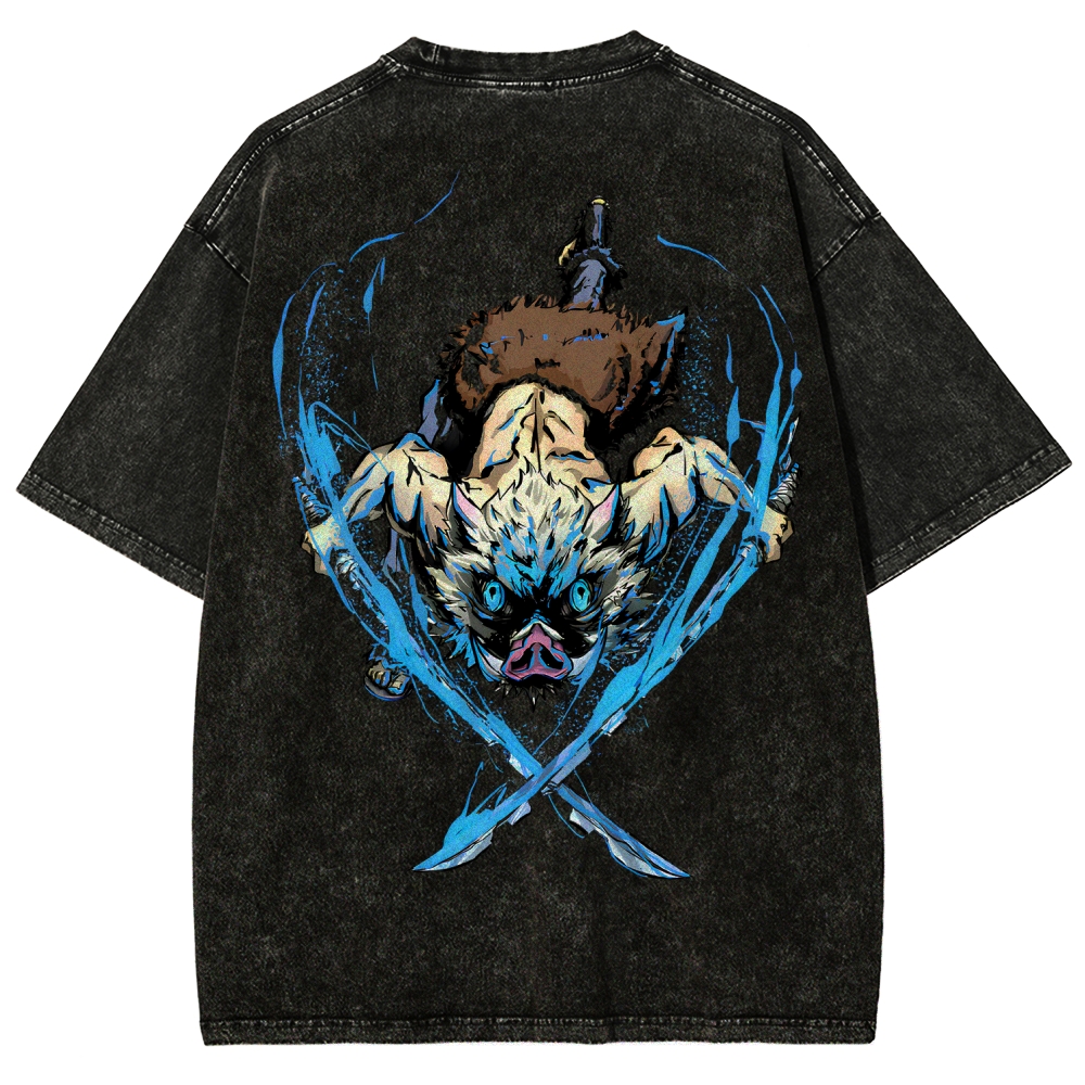 Demon Slayer Unisex Fit Washed T-Shirt