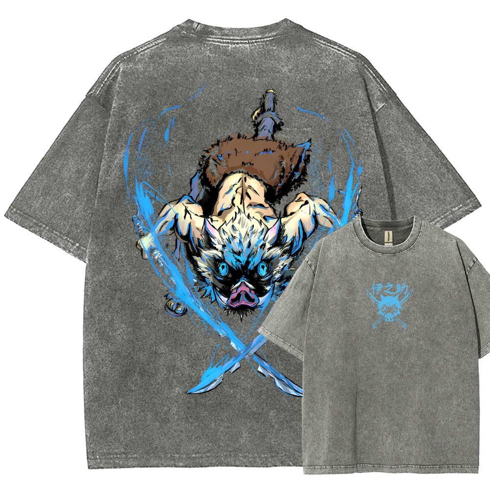 Demon Slayer Unisex Fit Washed T-Shirt