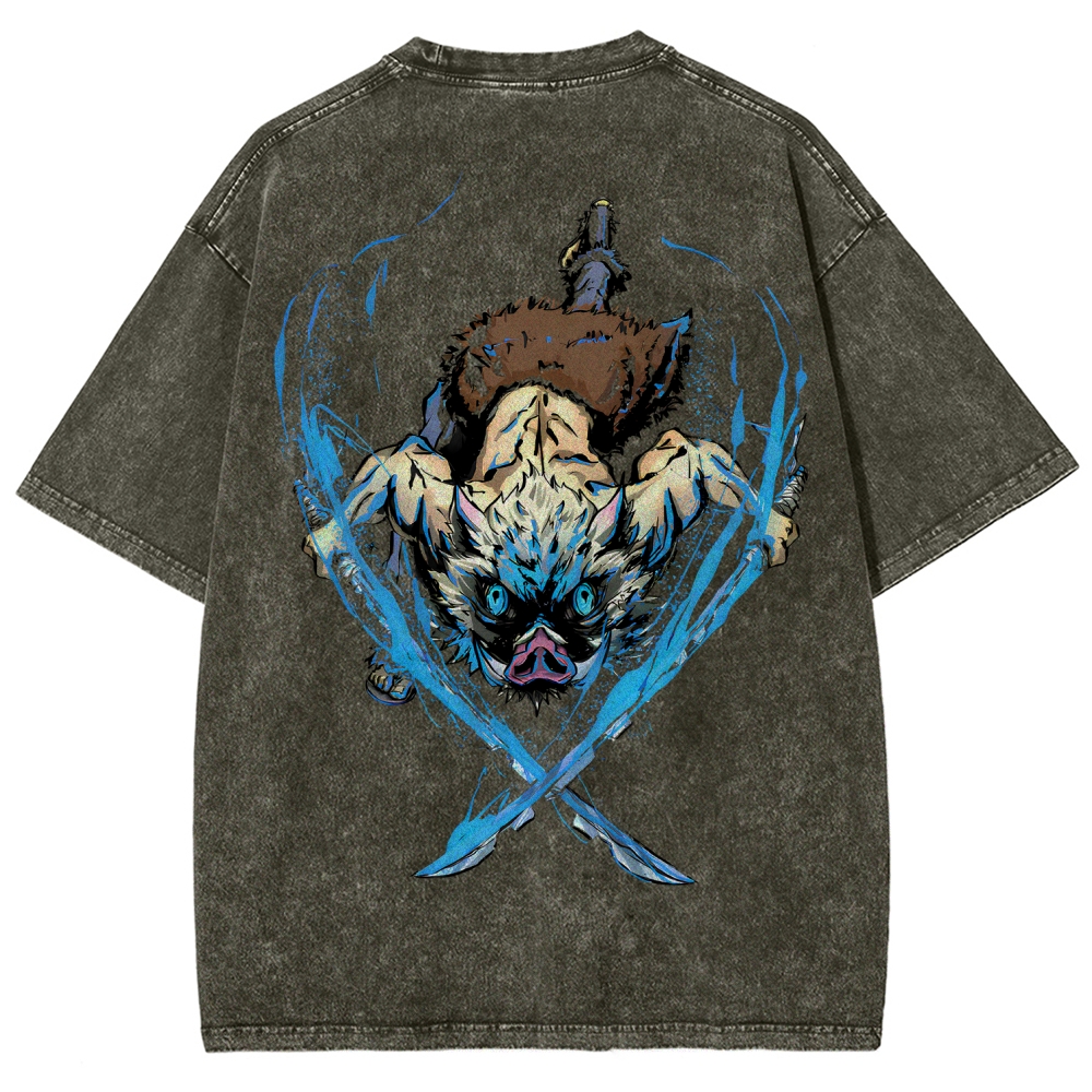 Demon Slayer Unisex Fit Washed T-Shirt