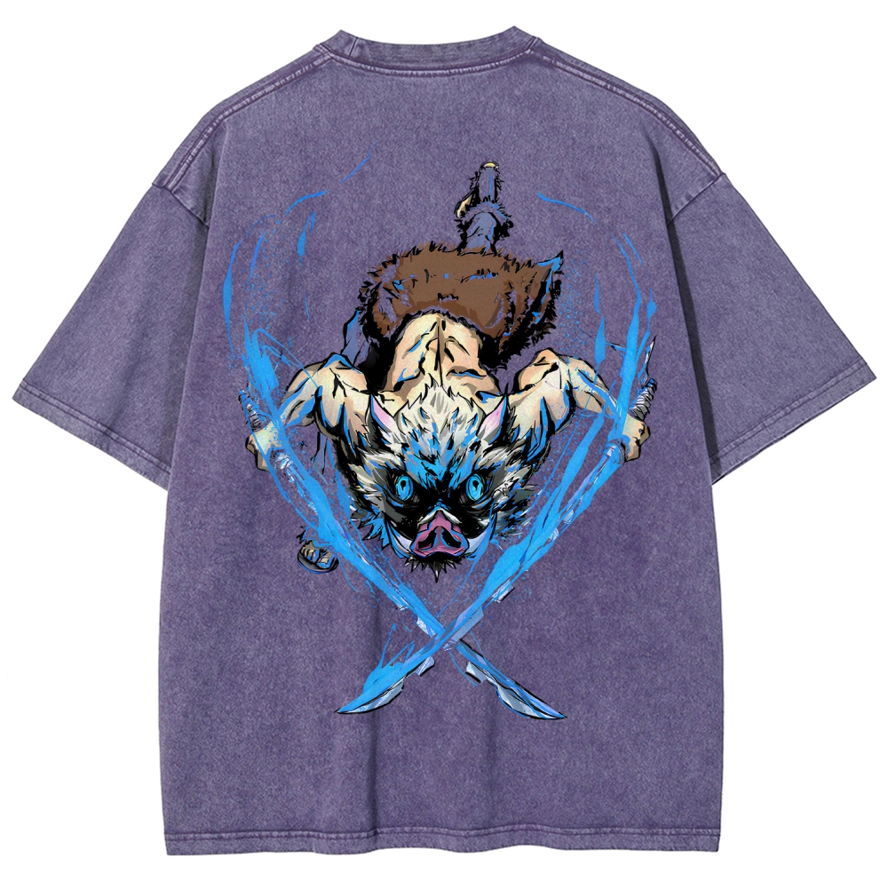 Demon Slayer Unisex Fit Washed T-Shirt