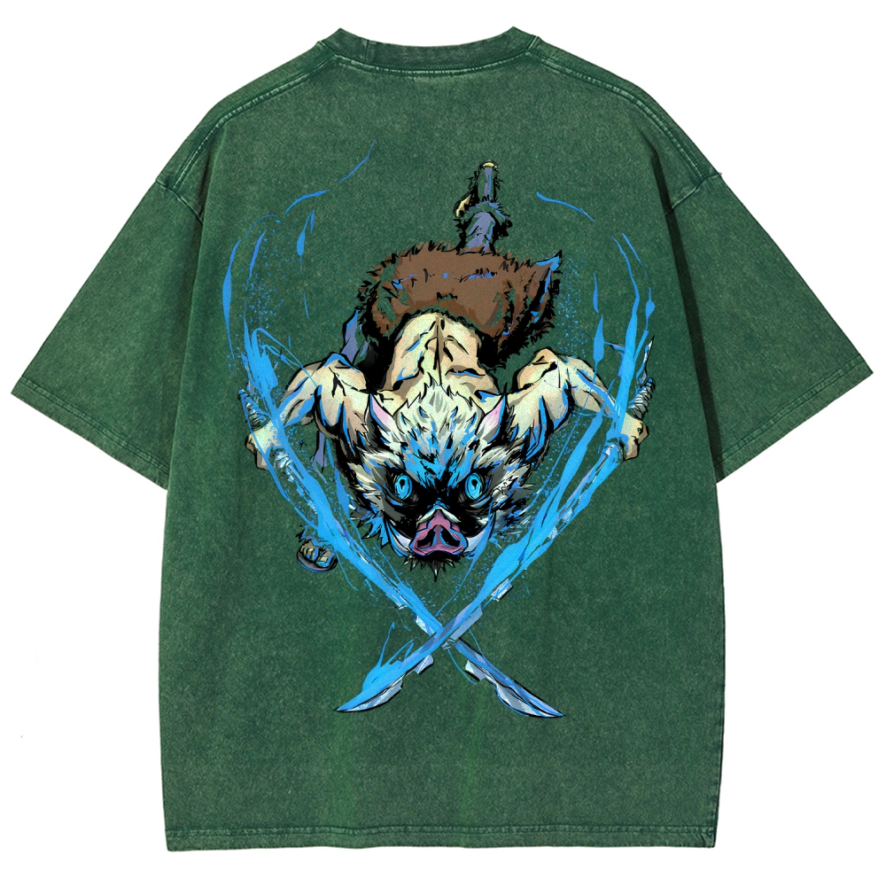Demon Slayer Unisex Fit Washed T-Shirt