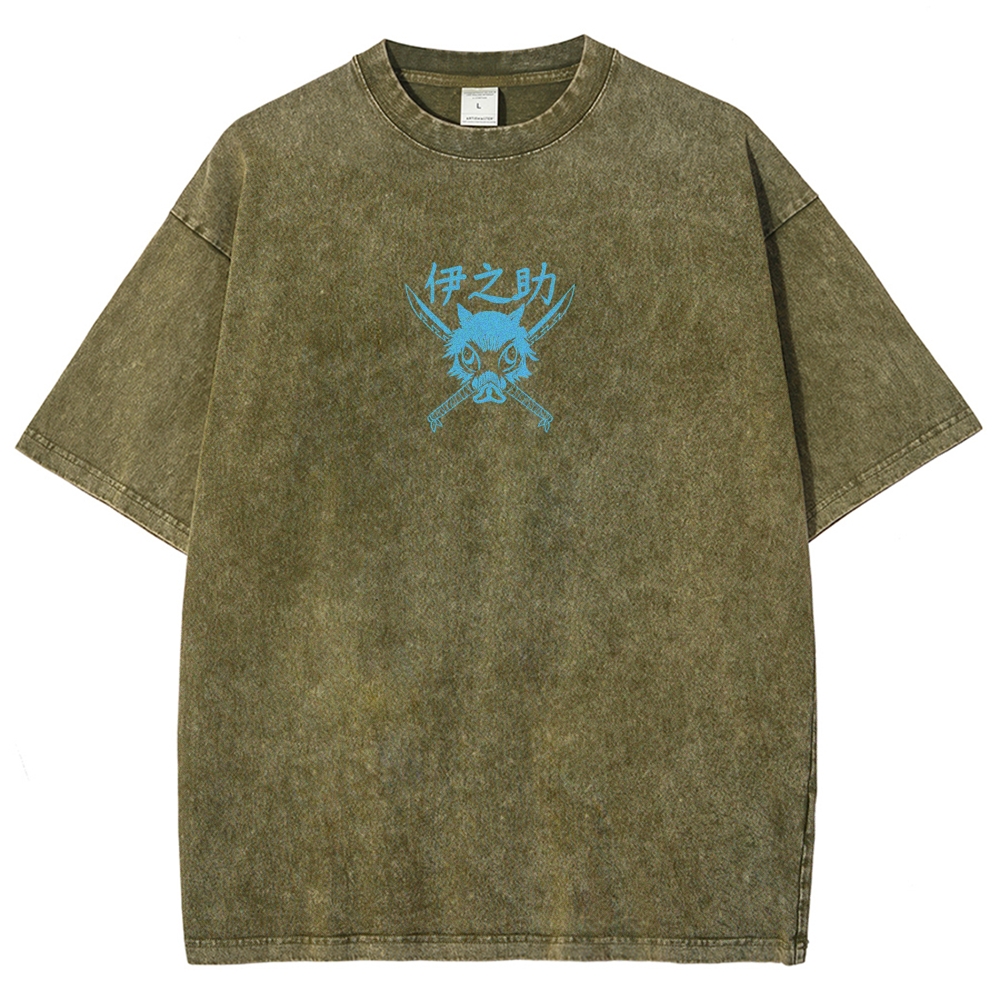 Demon Slayer Unisex Fit Washed T-Shirt