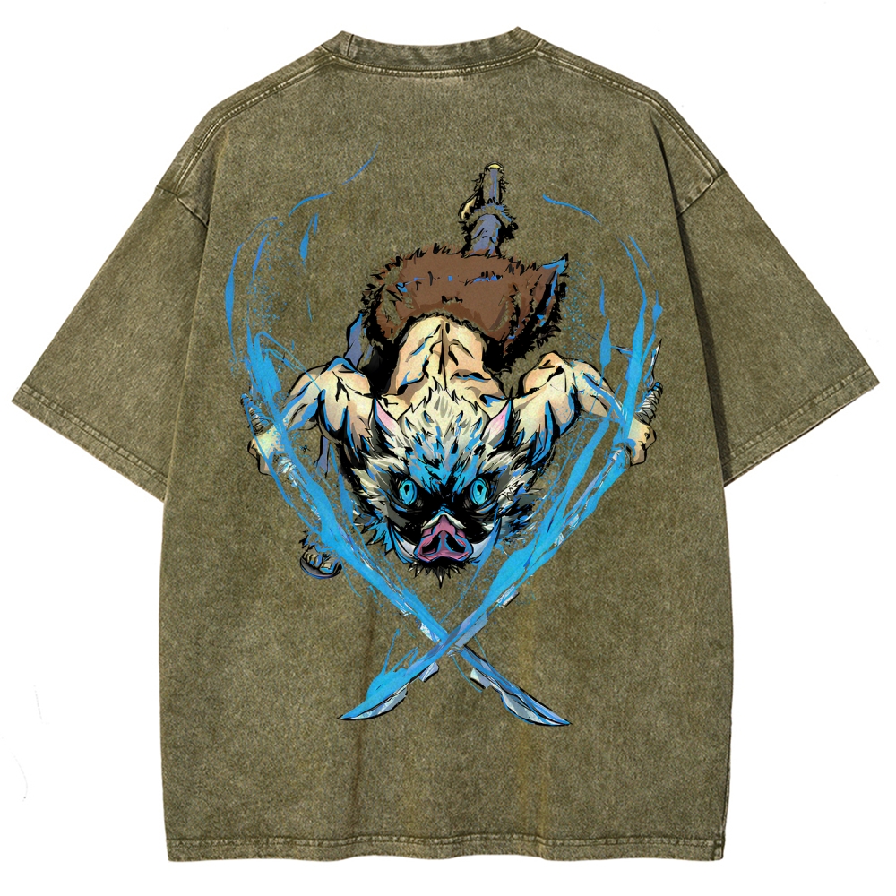 Demon Slayer Unisex Fit Washed T-Shirt