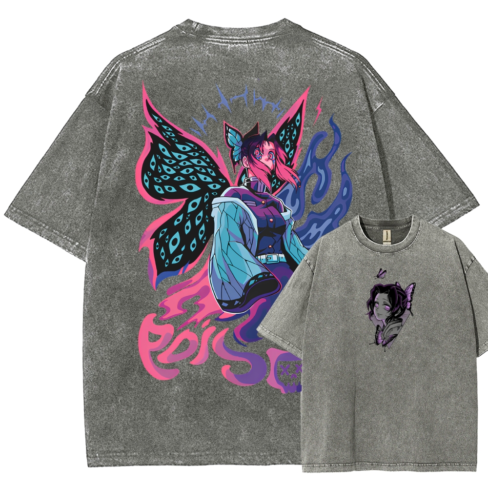 Demon Slayer Unisex Fit Washed T-Shirt
