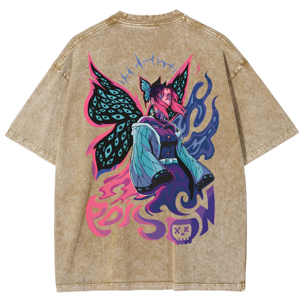 Demon Slayer Unisex Fit Washed T-Shirt