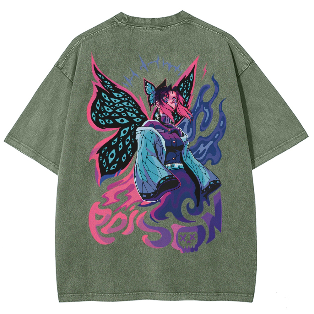 Demon Slayer Unisex Fit Washed T-Shirt