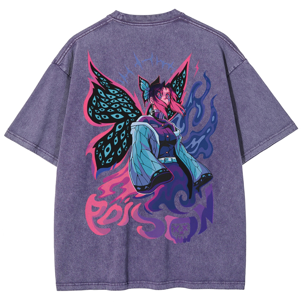 Demon Slayer Unisex Fit Washed T-Shirt