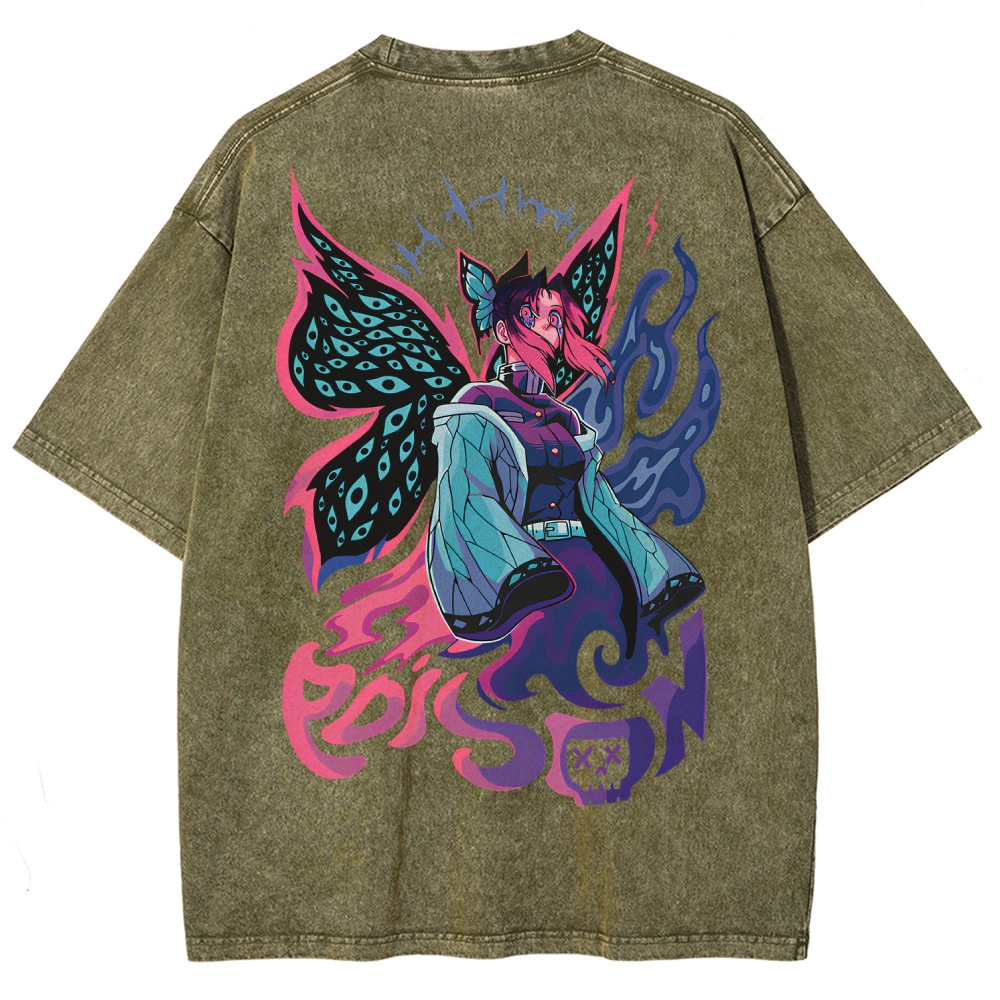 Demon Slayer Unisex Fit Washed T-Shirt