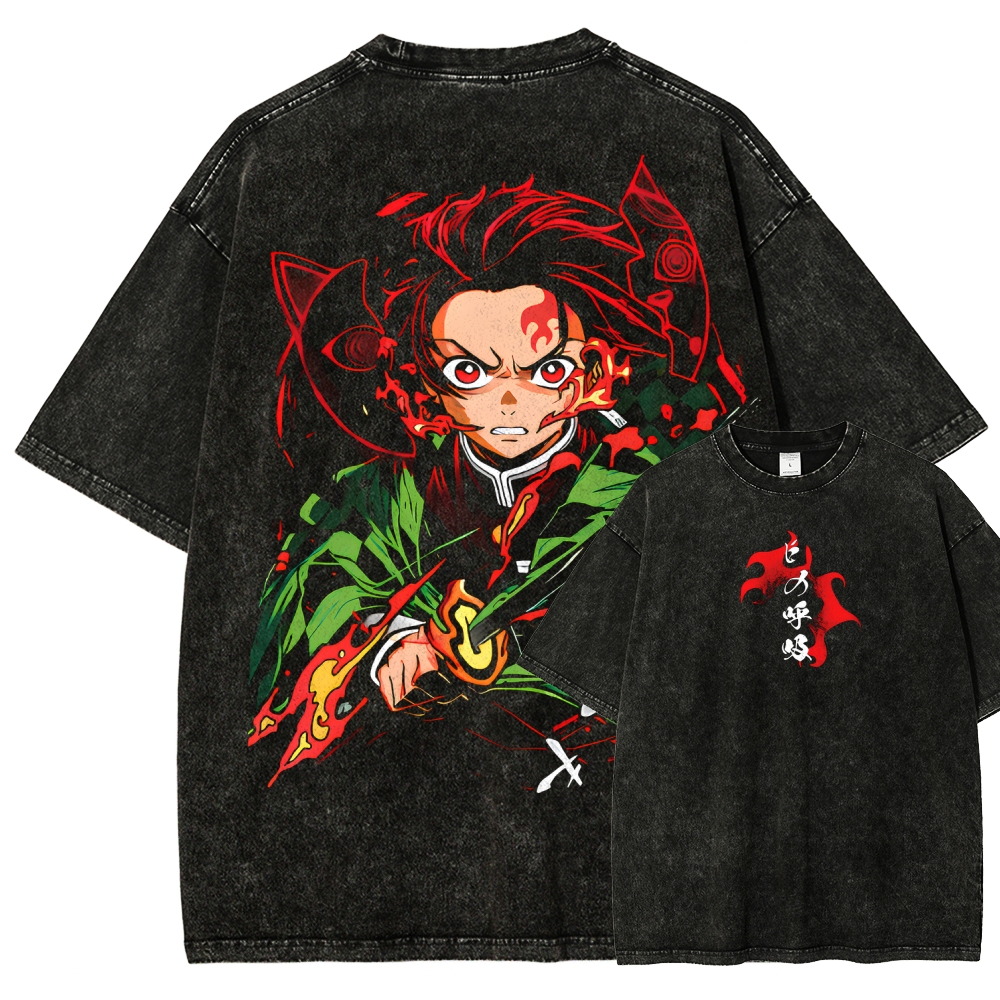 Demon Slayer Unisex Fit Washed T-Shirt