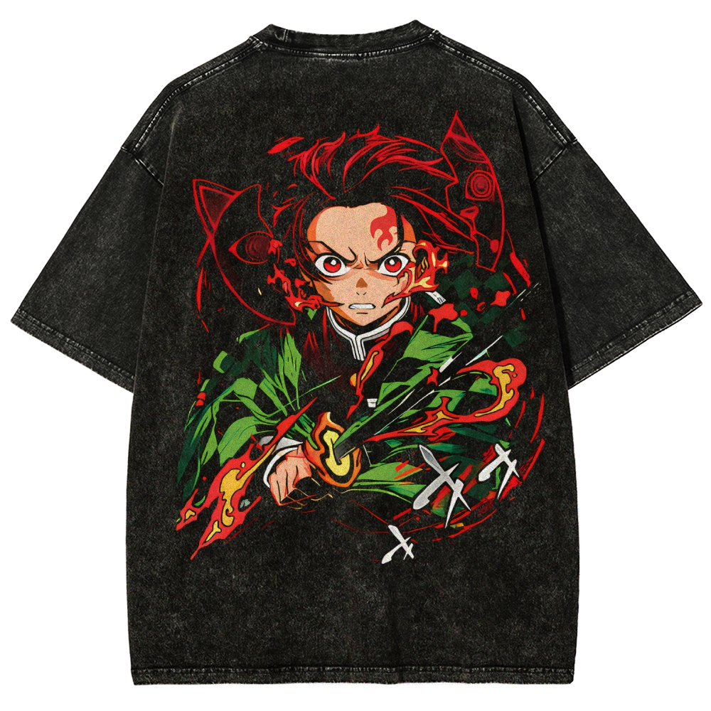 Demon Slayer Unisex Fit Washed T-Shirt