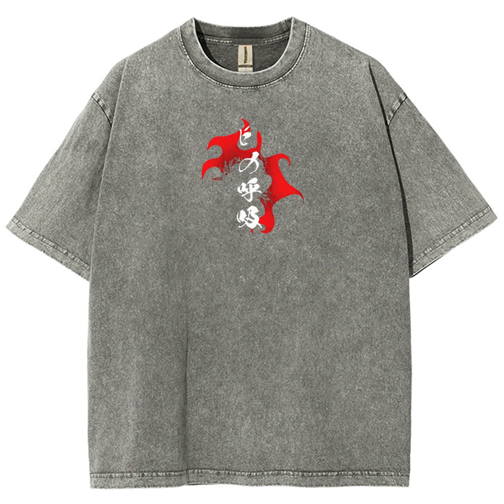 Demon Slayer Unisex Fit Washed T-Shirt