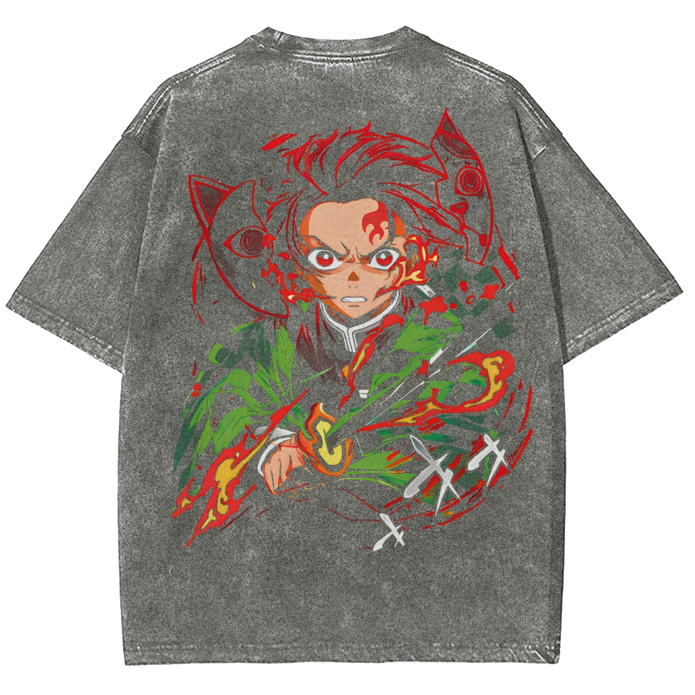 Demon Slayer Unisex Fit Washed T-Shirt