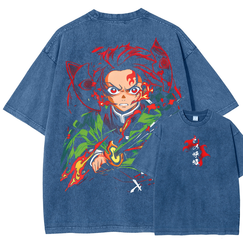 Demon Slayer Unisex Fit Washed T-Shirt