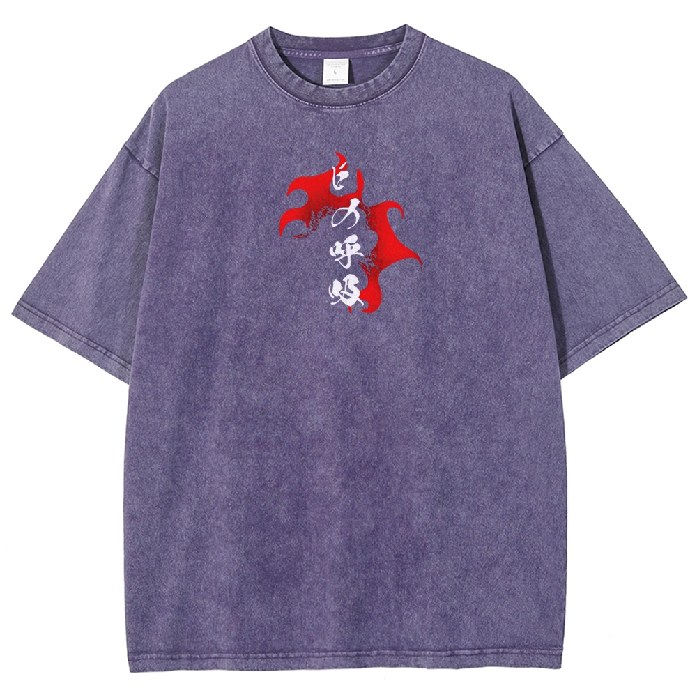 Demon Slayer Unisex Fit Washed T-Shirt