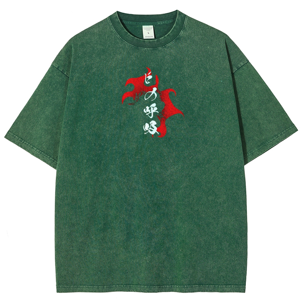 Demon Slayer Unisex Fit Washed T-Shirt
