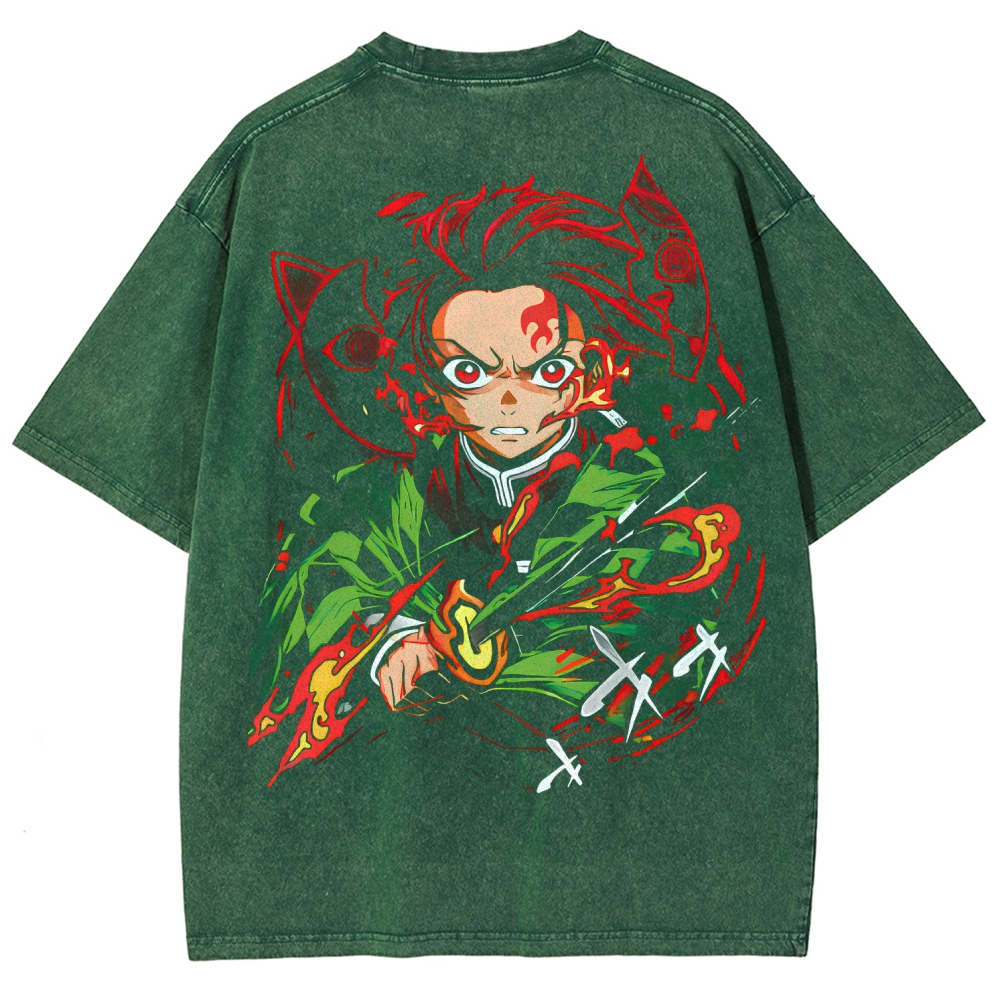 Demon Slayer Unisex Fit Washed T-Shirt