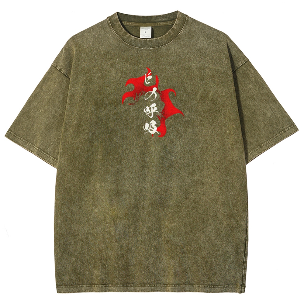 Demon Slayer Unisex Fit Washed T-Shirt