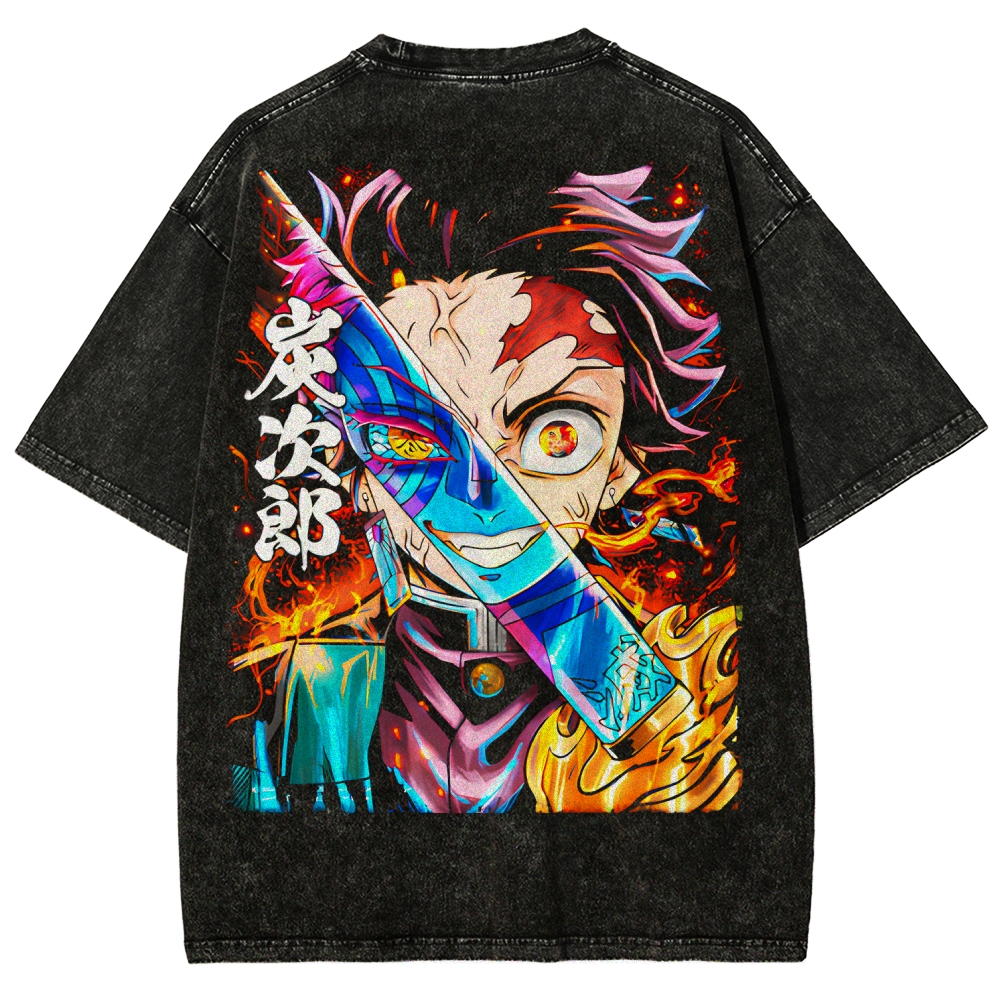 Demon Slayer Unisex Fit Washed T-Shirt