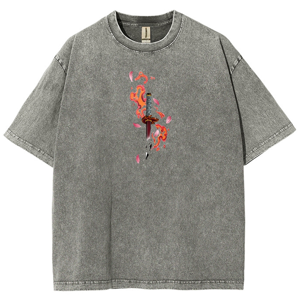 Demon Slayer Unisex Fit Washed T-Shirt