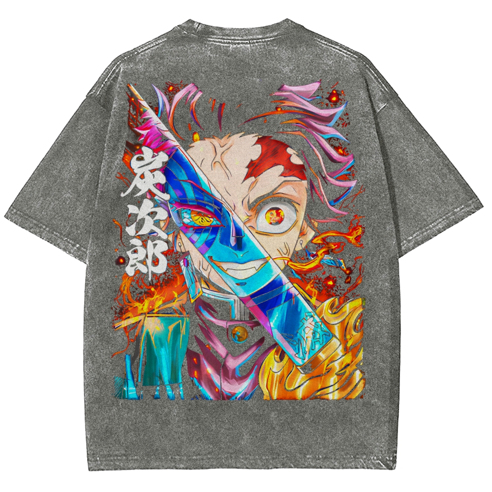 Demon Slayer Unisex Fit Washed T-Shirt