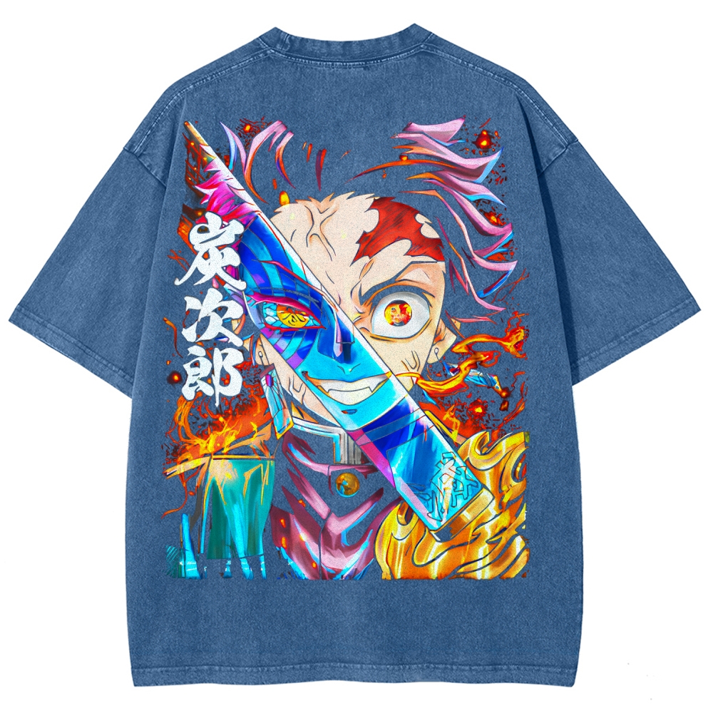 Demon Slayer Unisex Fit Washed T-Shirt