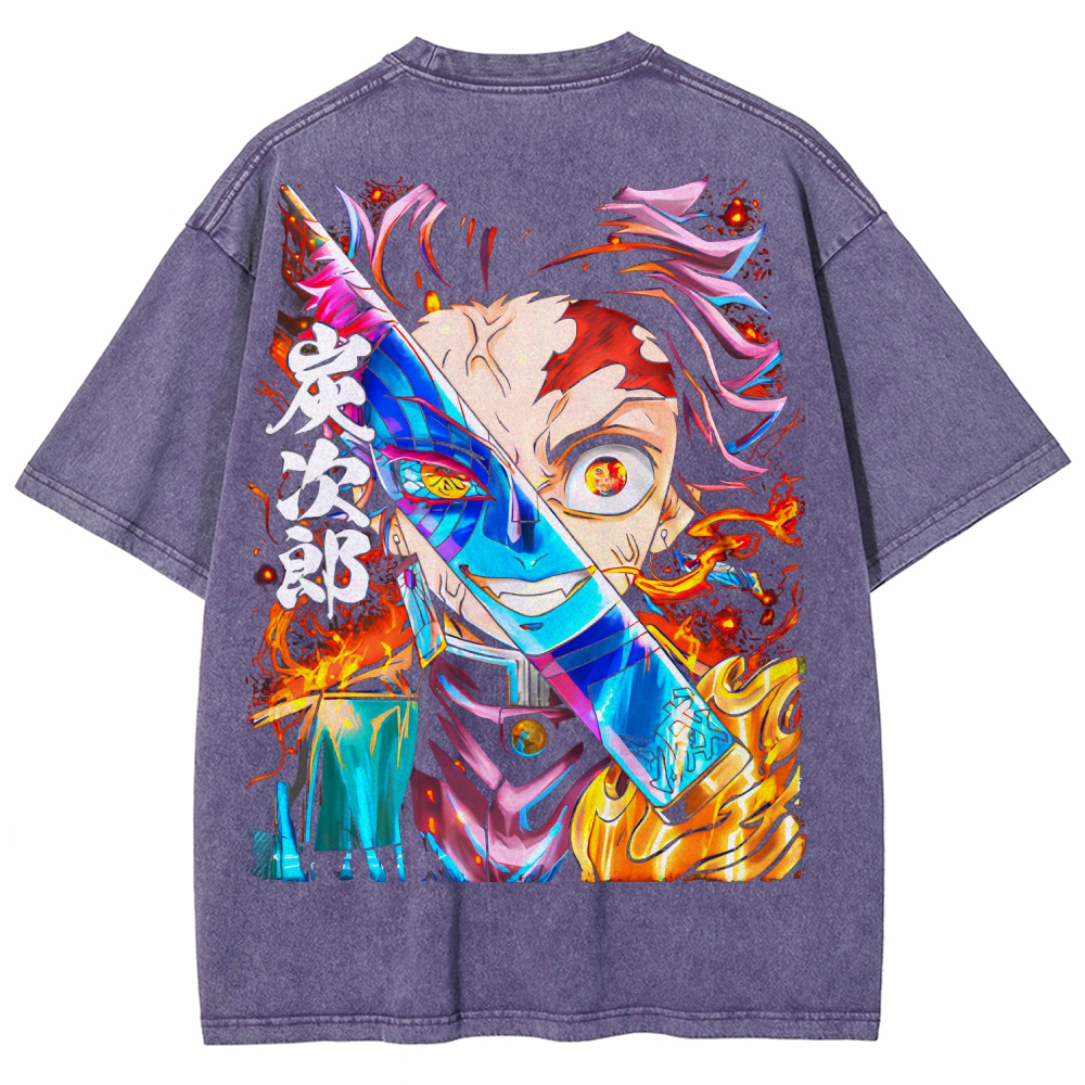 Demon Slayer Unisex Fit Washed T-Shirt