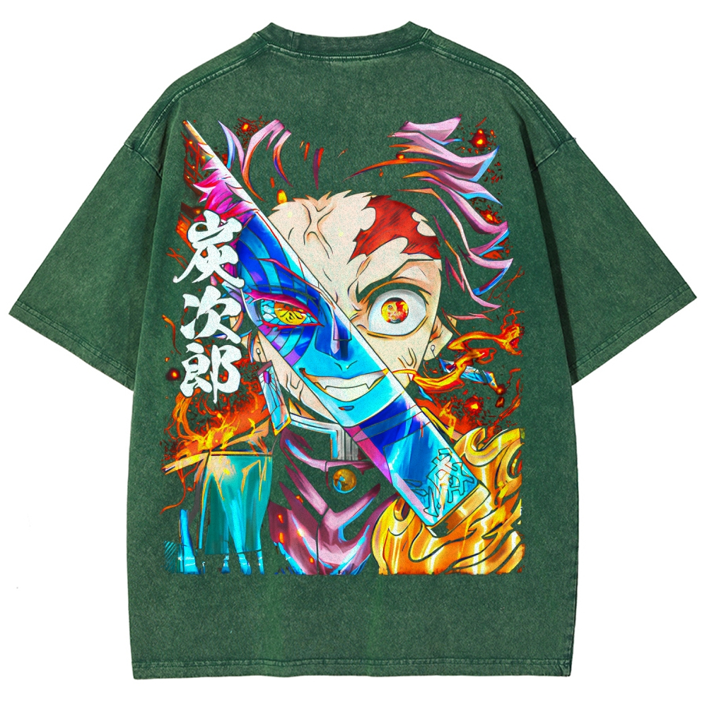 Demon Slayer Unisex Fit Washed T-Shirt
