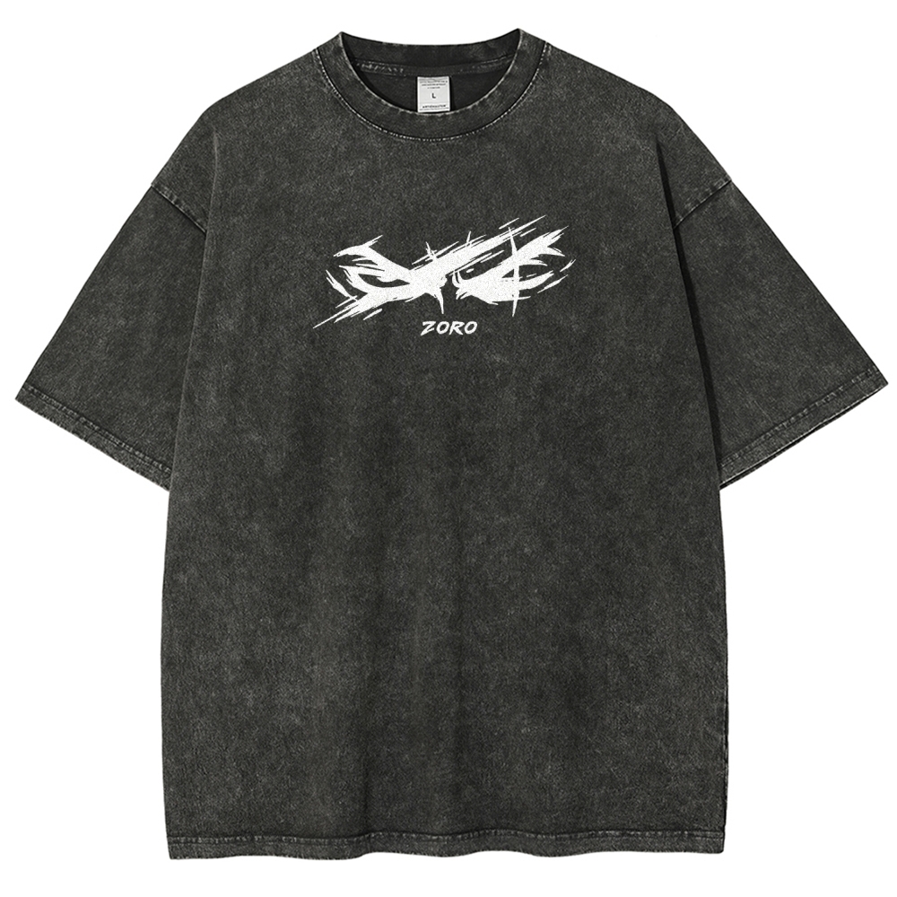 Zoro and Doichimonji washed print T-shirt