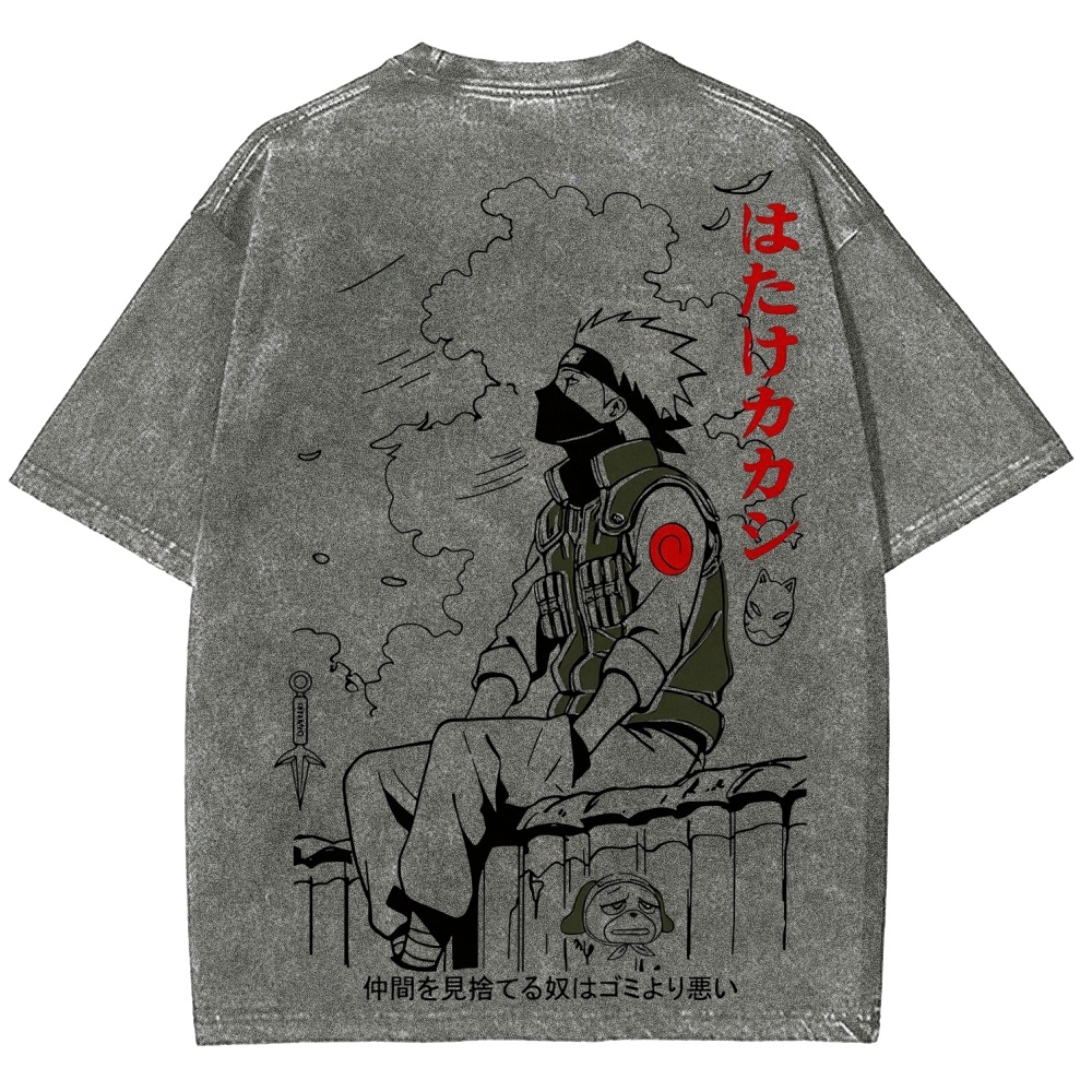 Naruto T Shirt Acid Wash  Tee
