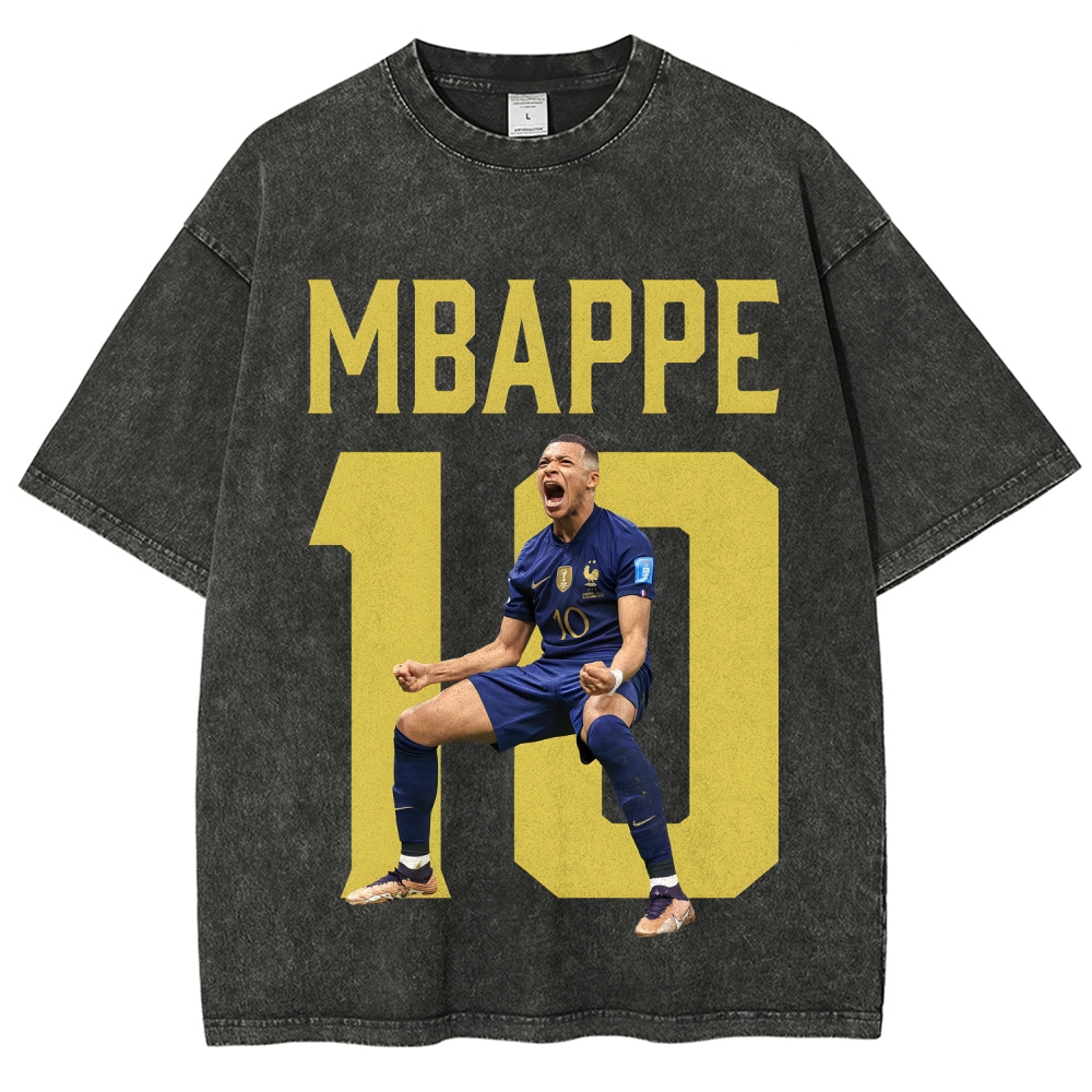 World Cup, Mbappe Printed Men's Washed Tee