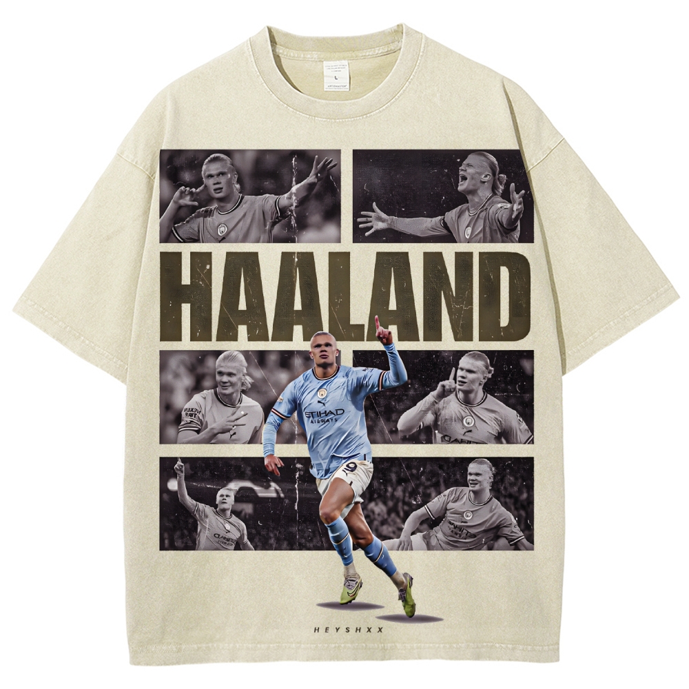 World Cup, Haaland Printed Men's Washed Tee