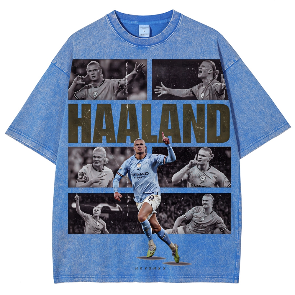 World Cup, Haaland Printed Men's Washed Tee