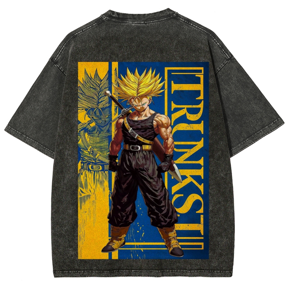 Dragon Ball Printed Men's Washed Tee