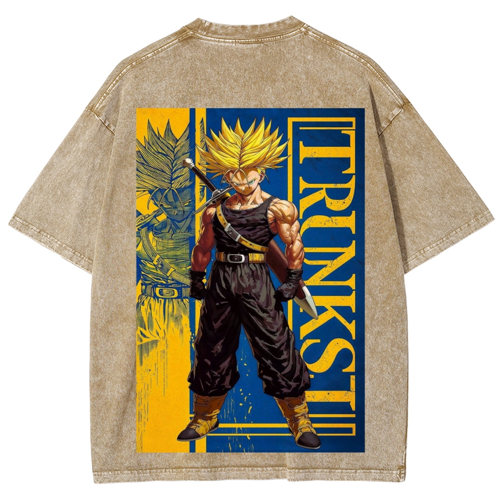 Dragon Ball Printed Men's Washed Tee