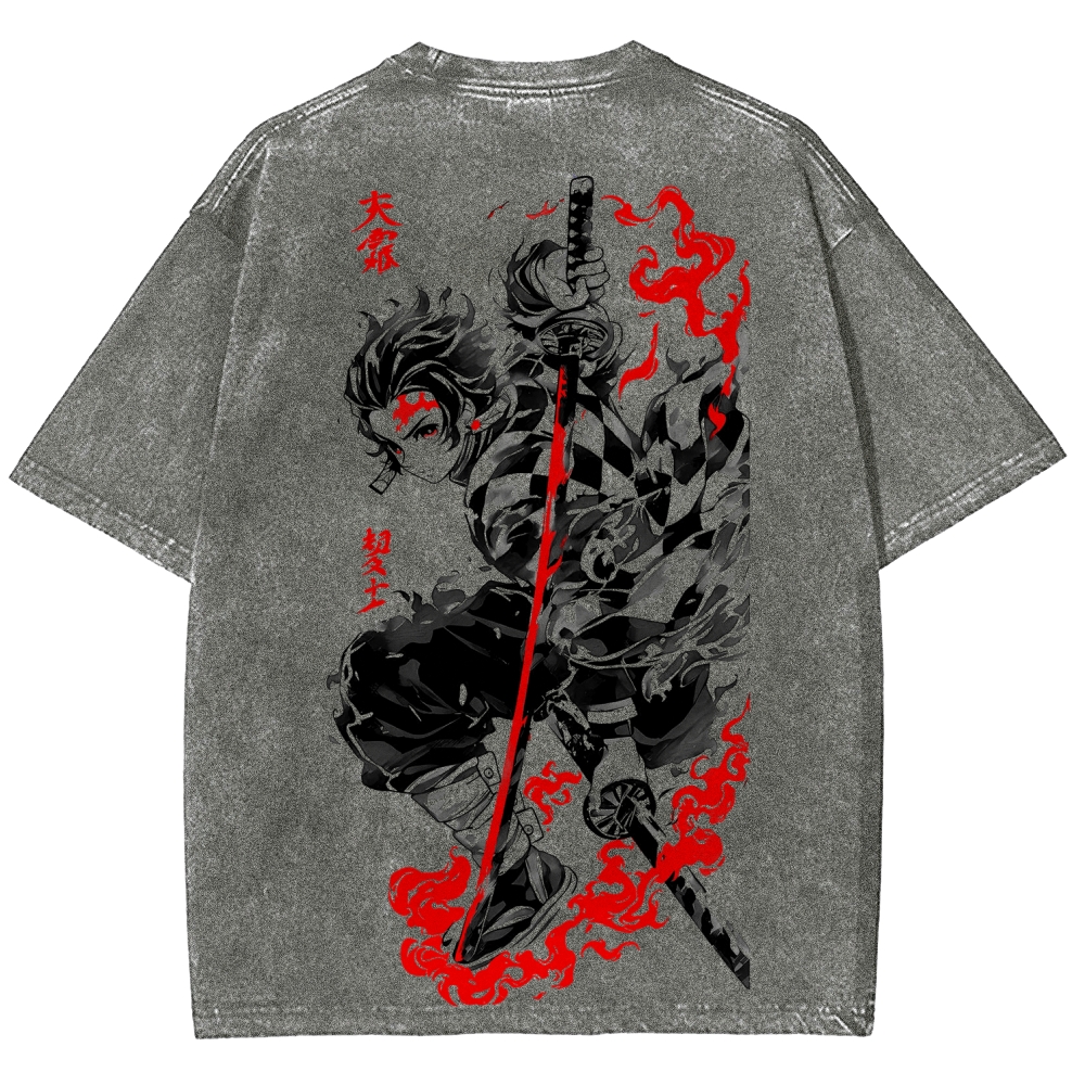 Demon Slayer Unisex Fit Washed T-Shirt