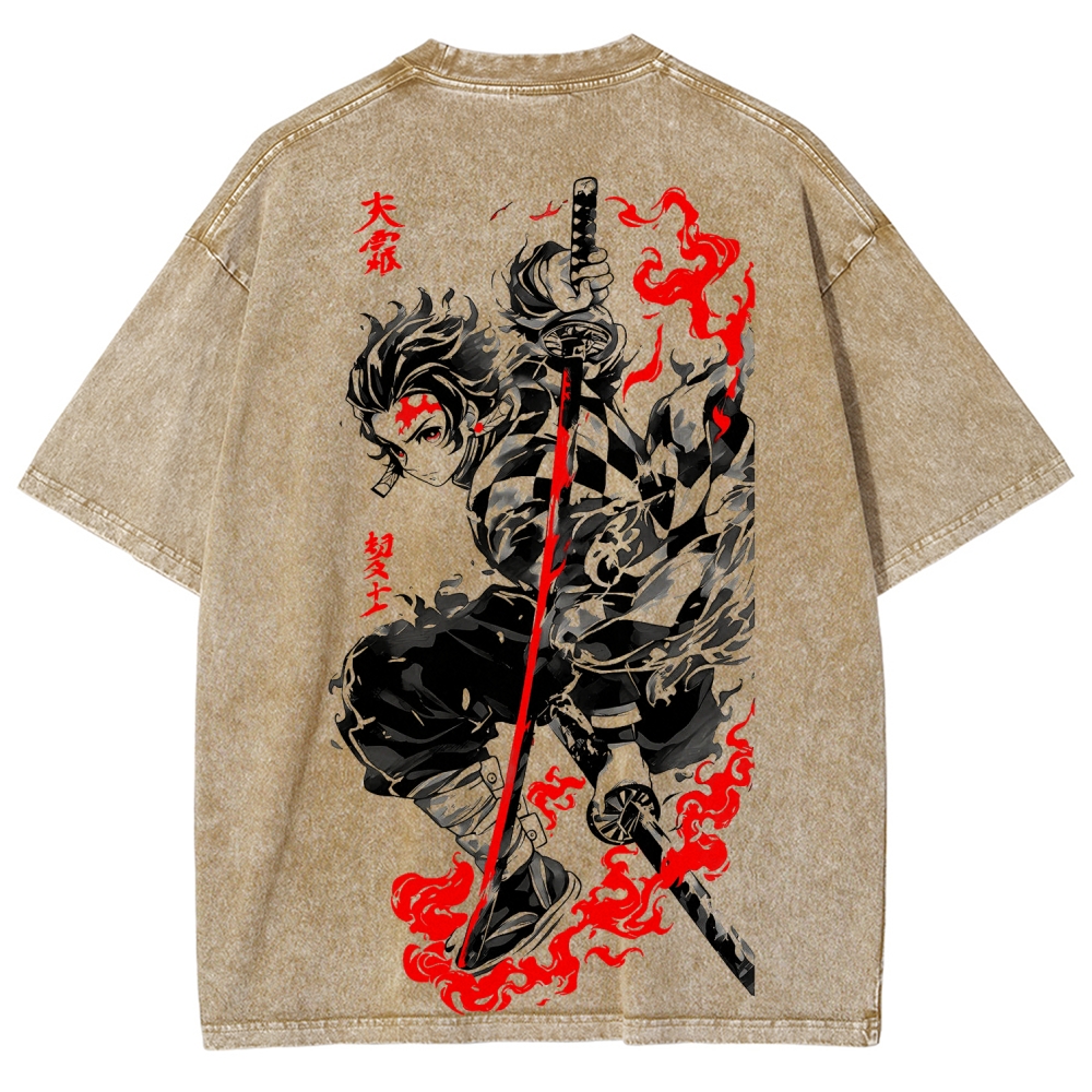 Demon Slayer Unisex Fit Washed T-Shirt