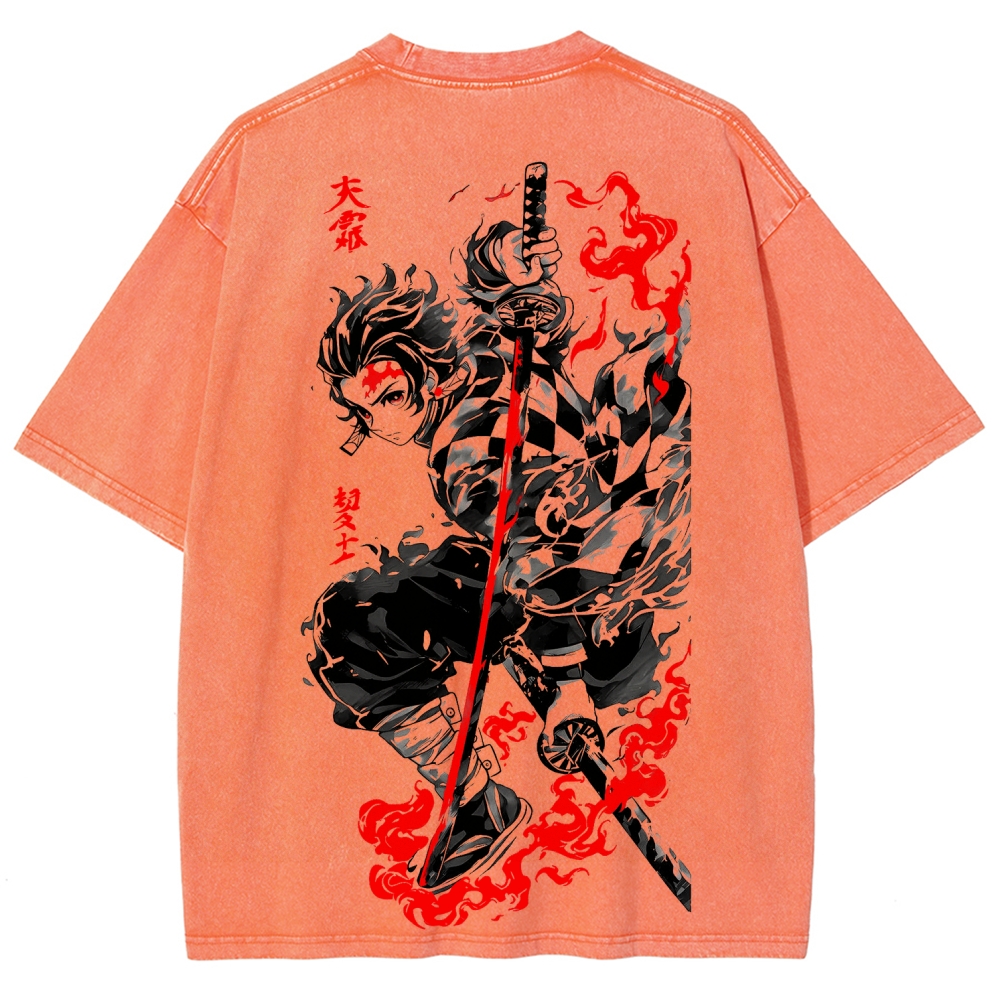 Demon Slayer Unisex Fit Washed T-Shirt