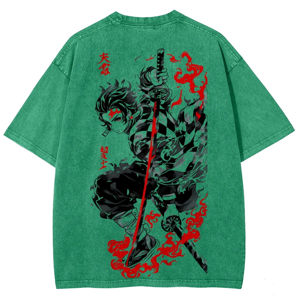 Demon Slayer Unisex Fit Washed T-Shirt