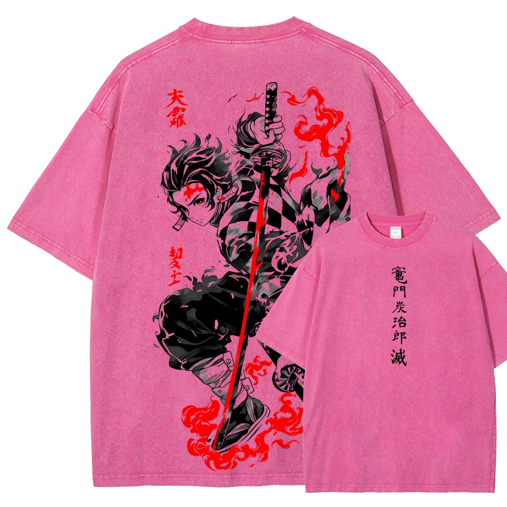 Demon Slayer Unisex Fit Washed T-Shirt