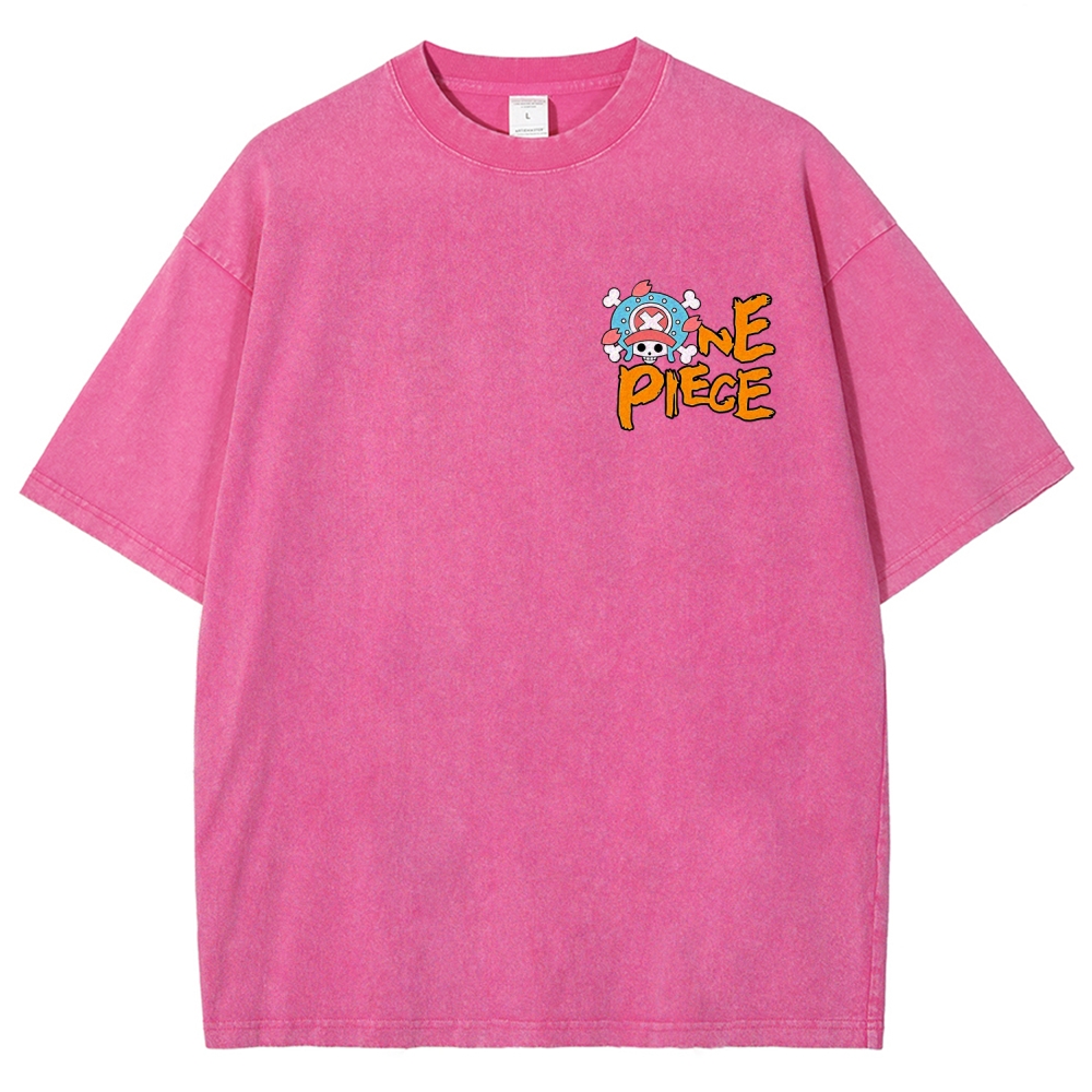 One Piece Tony Tony Chopper Printed Men's Washed Tee
