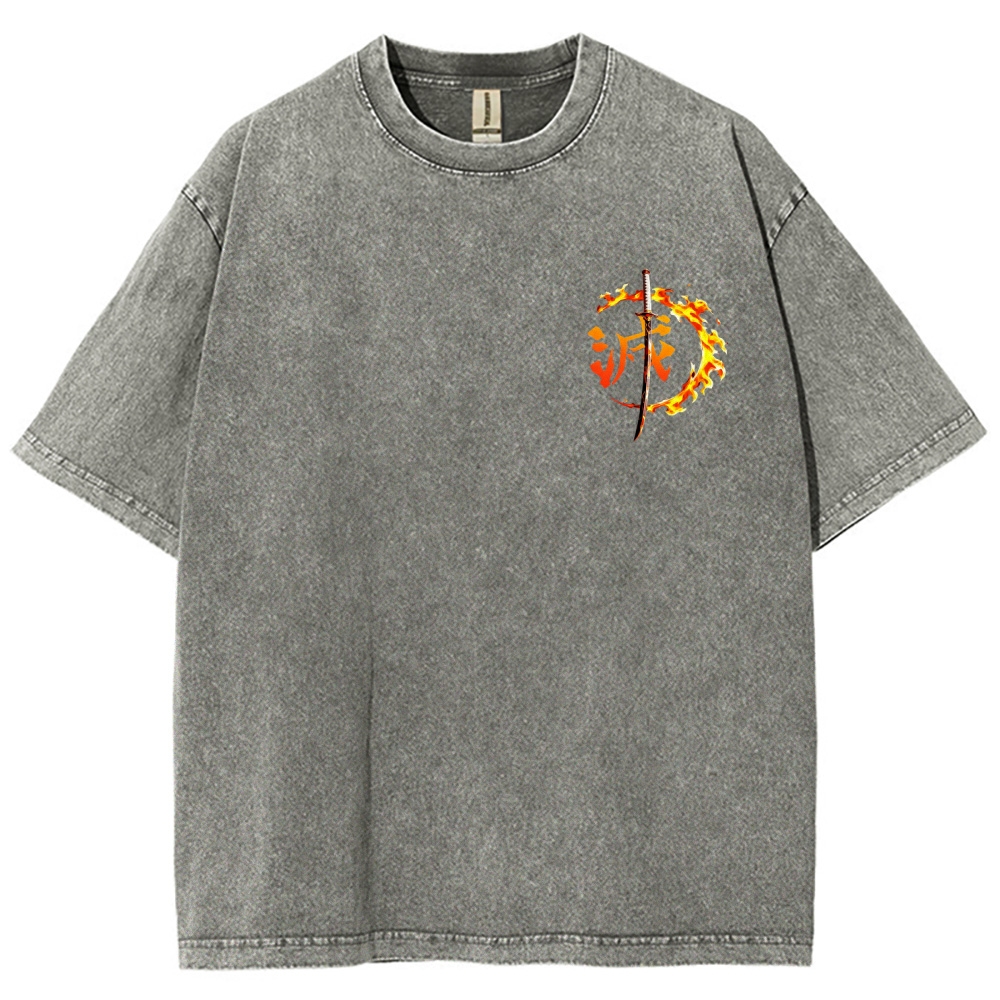 Demon Slayer Printed Men's Washed Tee