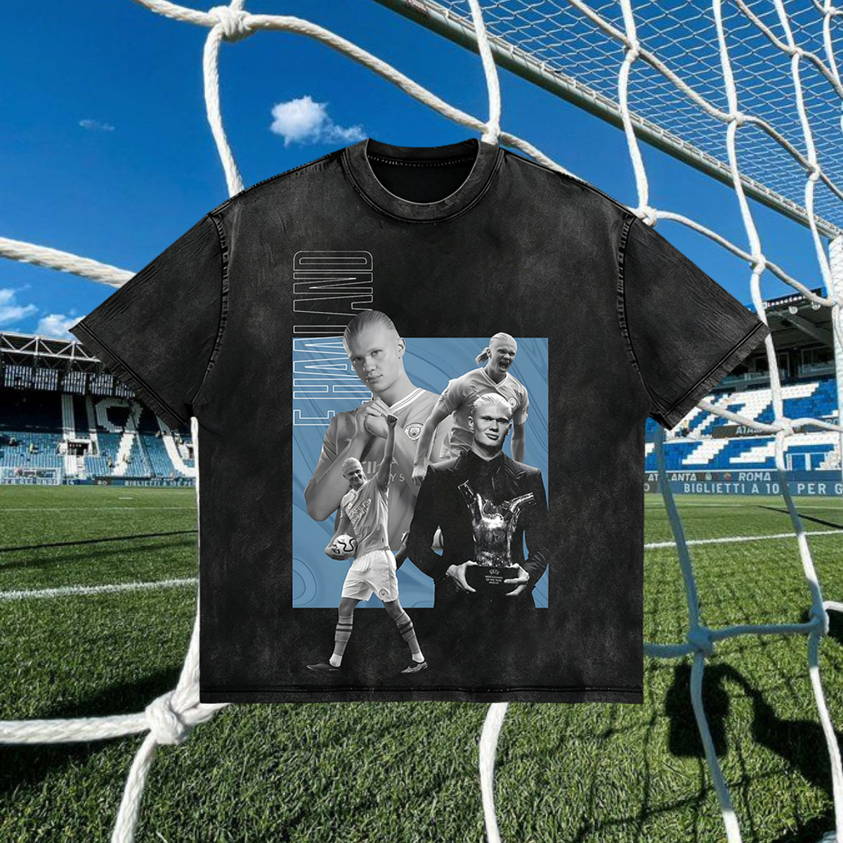 World Cup, Haaland Printed Men's Washed Tee