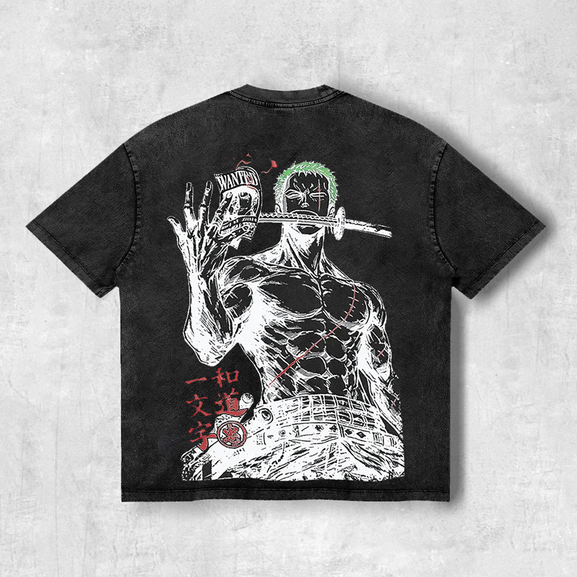 Zoro and Doichimonji washed print T-shirt