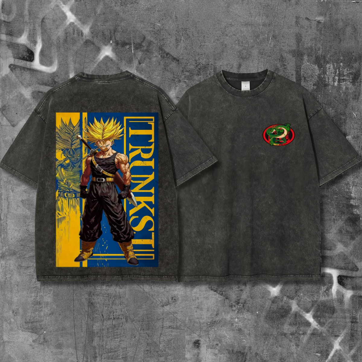 Dragon Ball Printed Men's Washed Tee