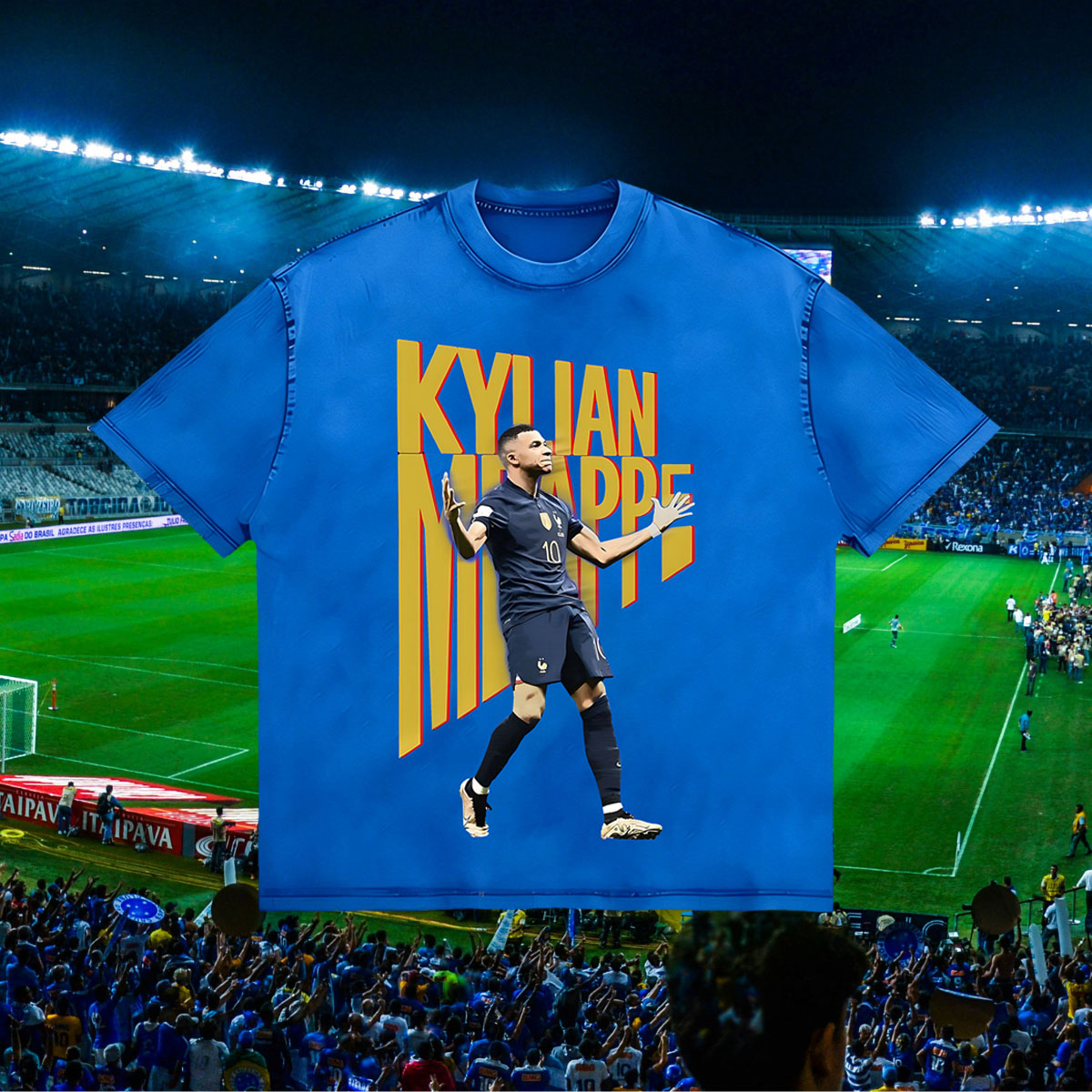 World Cup, Mbappe Printed Men's Washed Tee