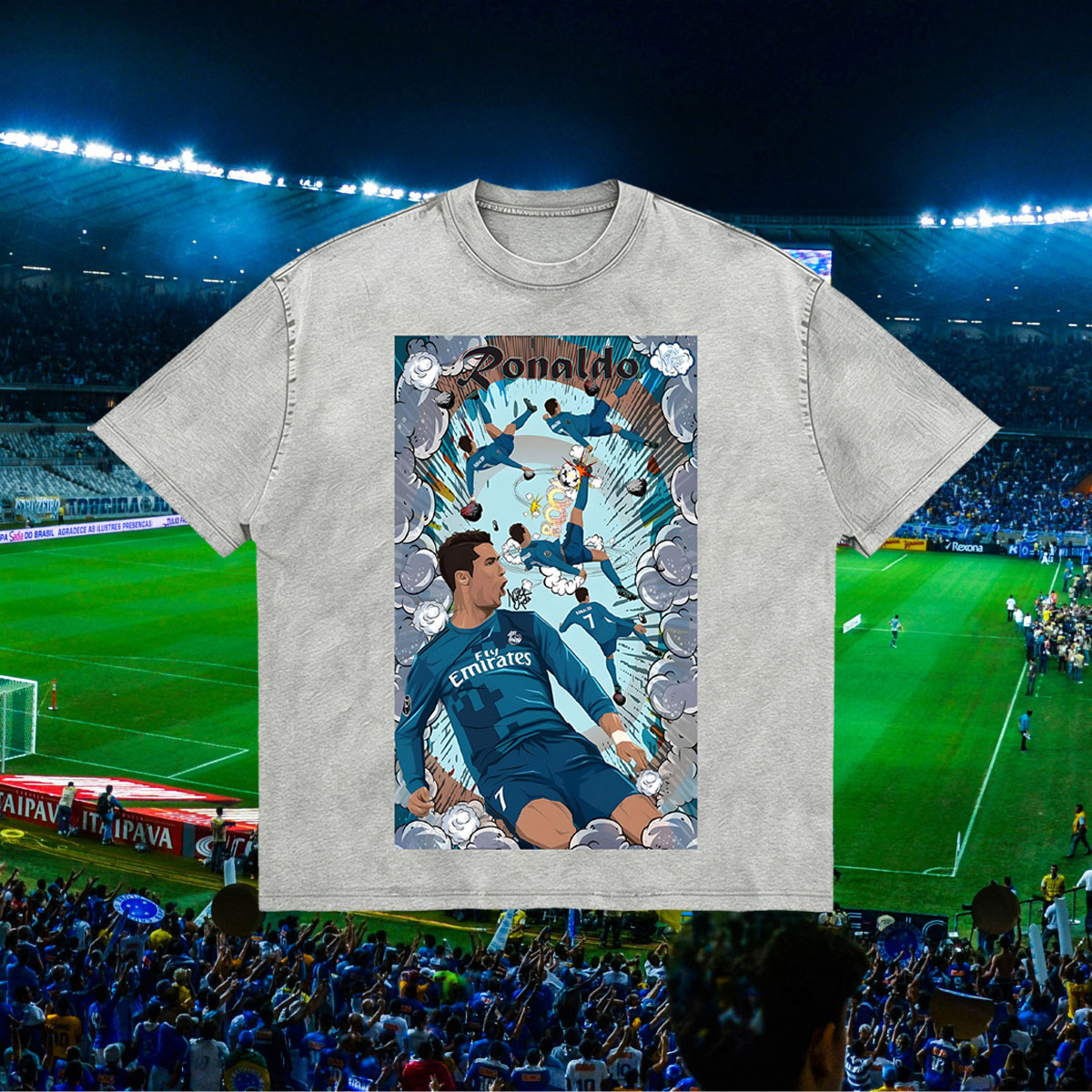 Printed Men's Washed Tee