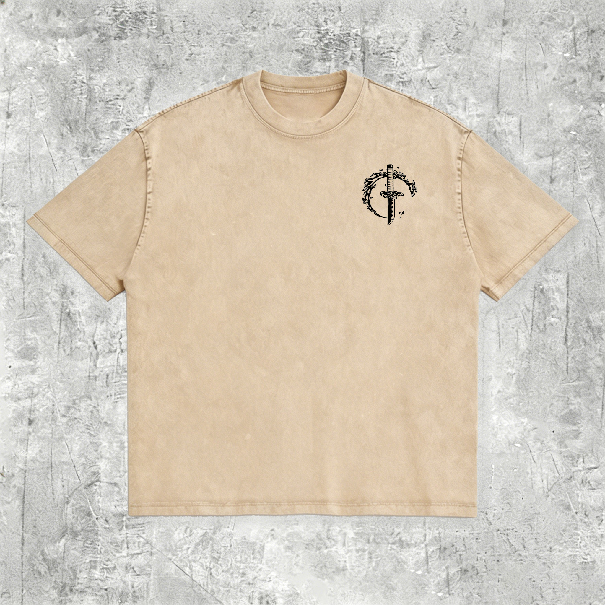 Demon Slayer Rengoku Printed Men's Washed Tee