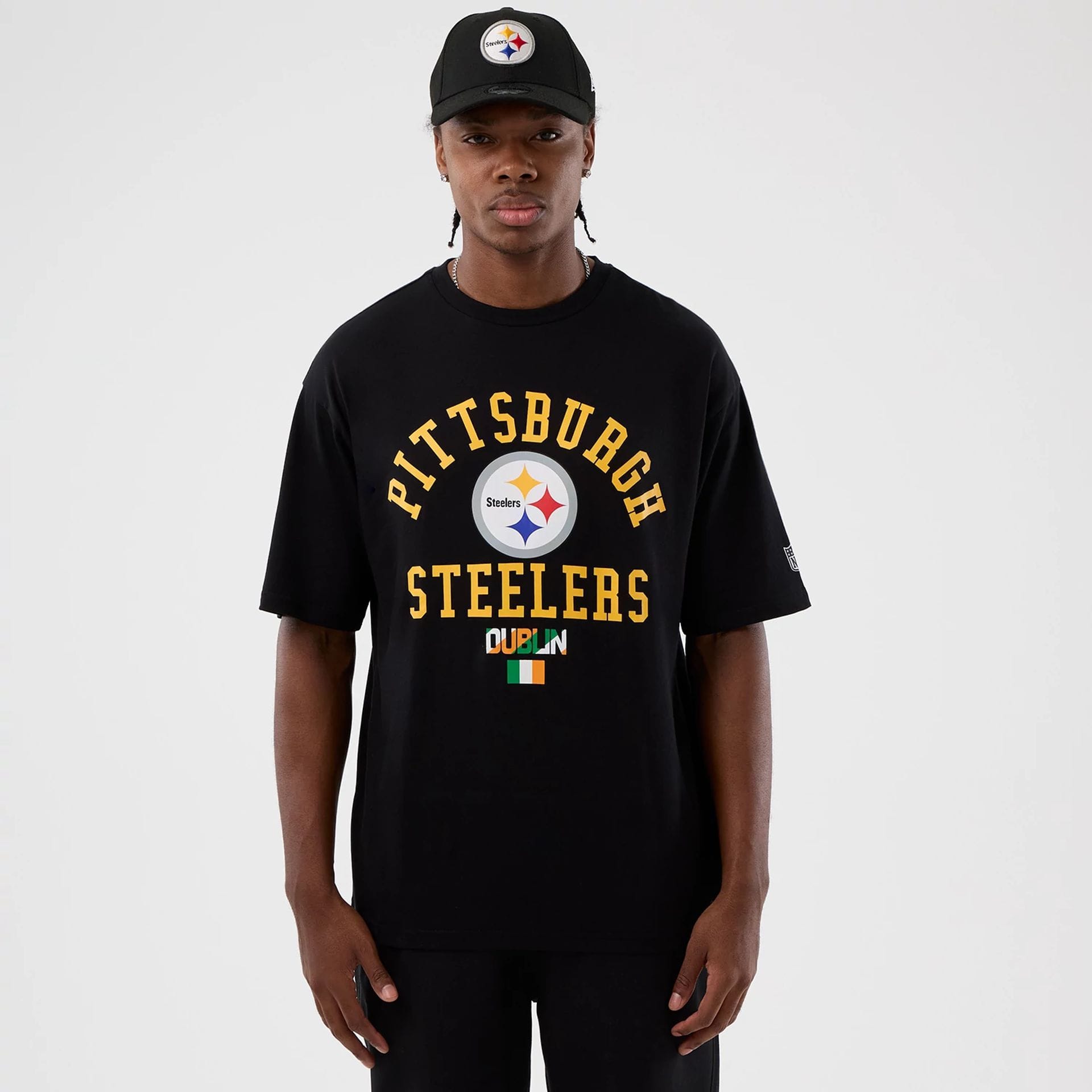 Pittsburgh Steelers NFL International Series Games Black Oversized T-Shirt