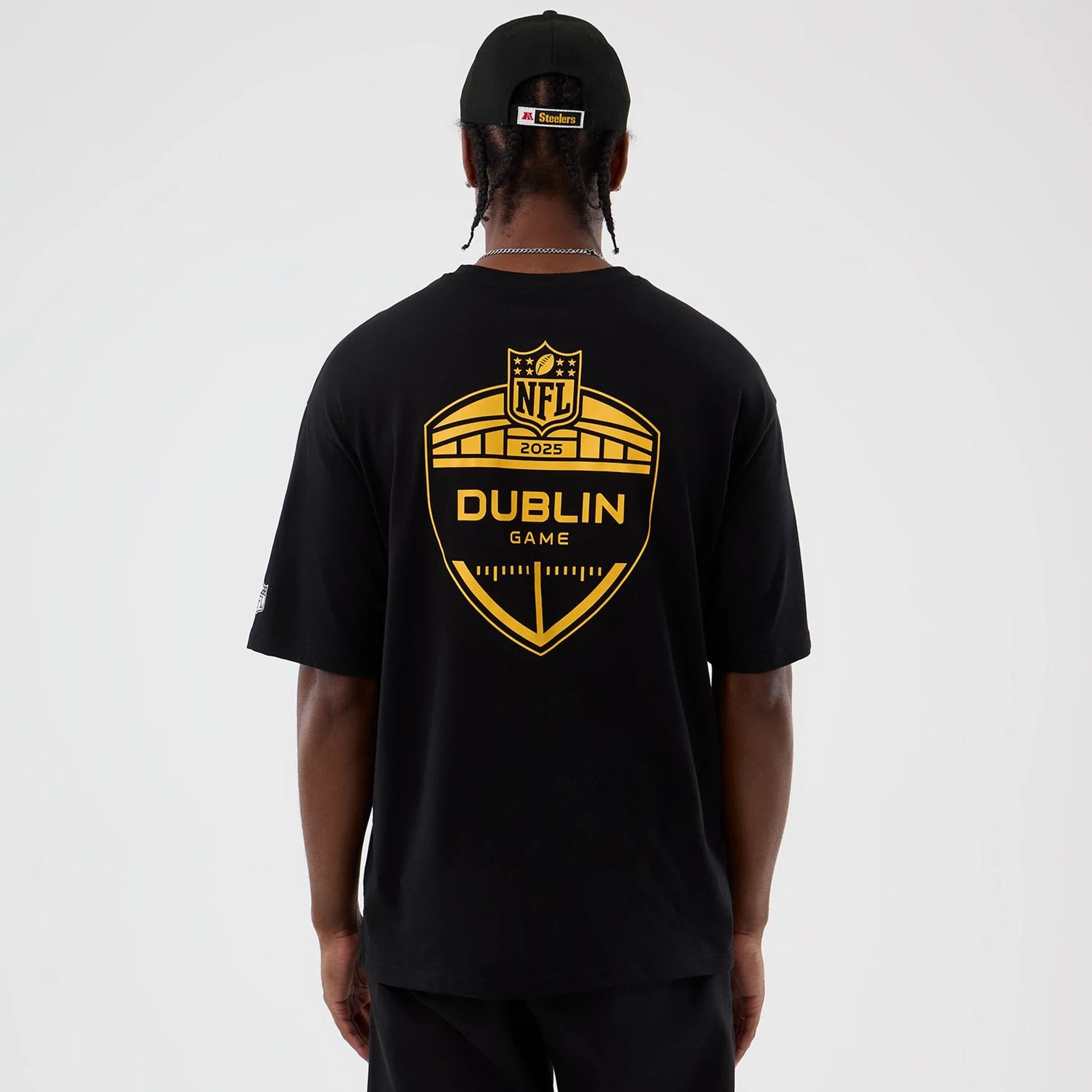 Pittsburgh Steelers NFL International Series Games Black Oversized T-Shirt