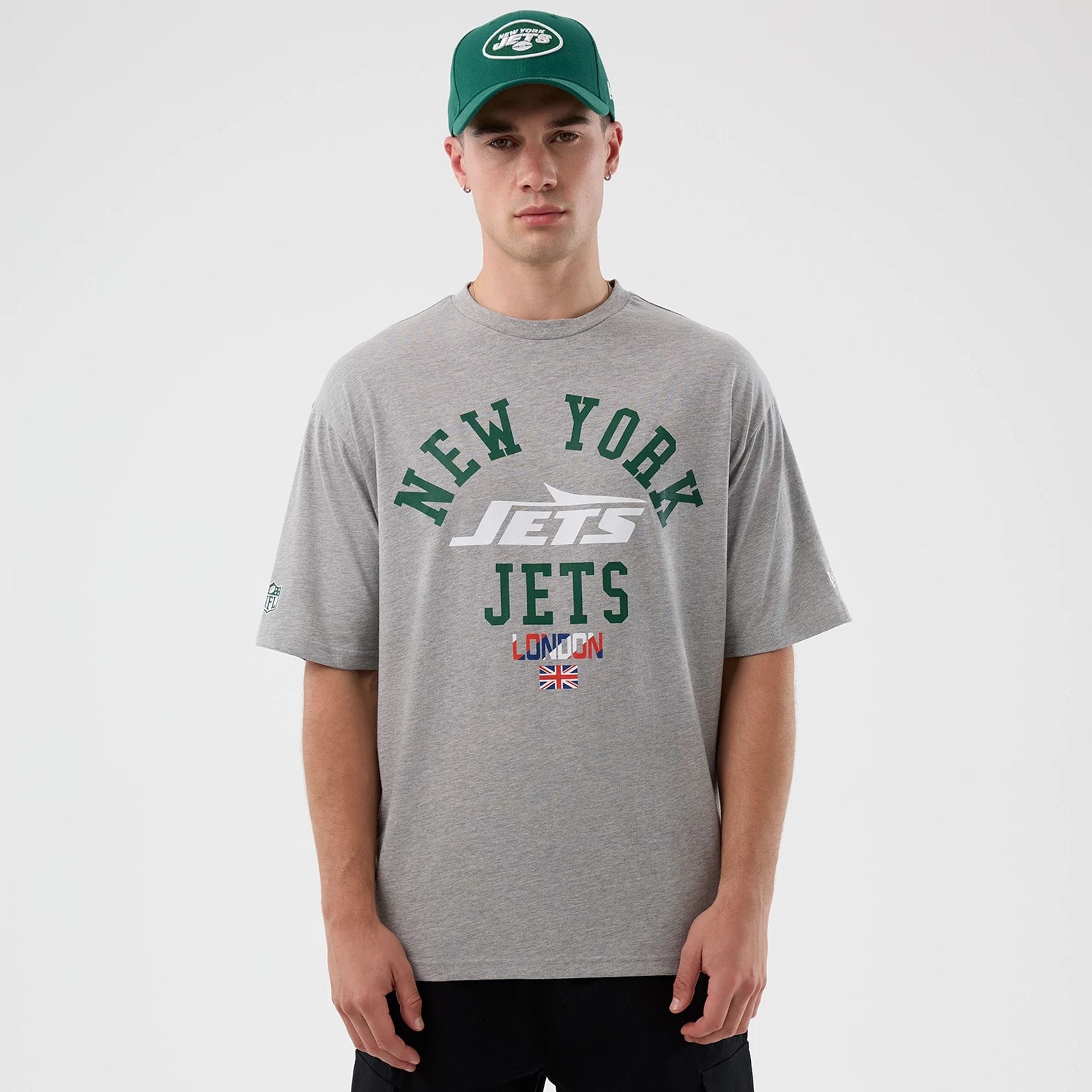 New York Jets NFL International Series Games Grey Oversized T-Shirt